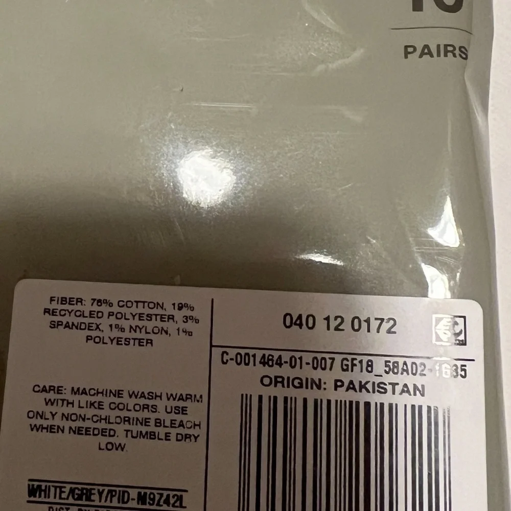 NWT Goodfellow & Co Men’s NO SHOW Socks White 6-12 Cushioned Wicking 10 PAIRS